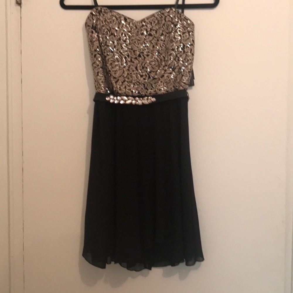 BCX dress formal blush/black dress